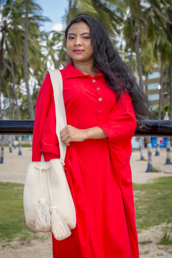 Mochila Beige con gris